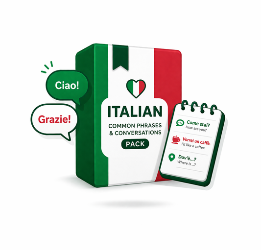 Italian Common Phrases & Conversations Pack